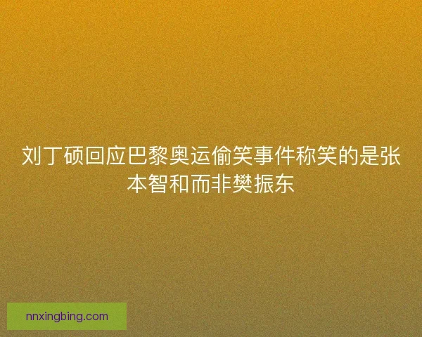 刘丁硕回应巴黎奥运偷笑事件称笑的是张本智和而非樊振东